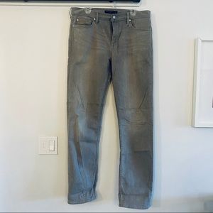 Grey Banana Republic jeans.